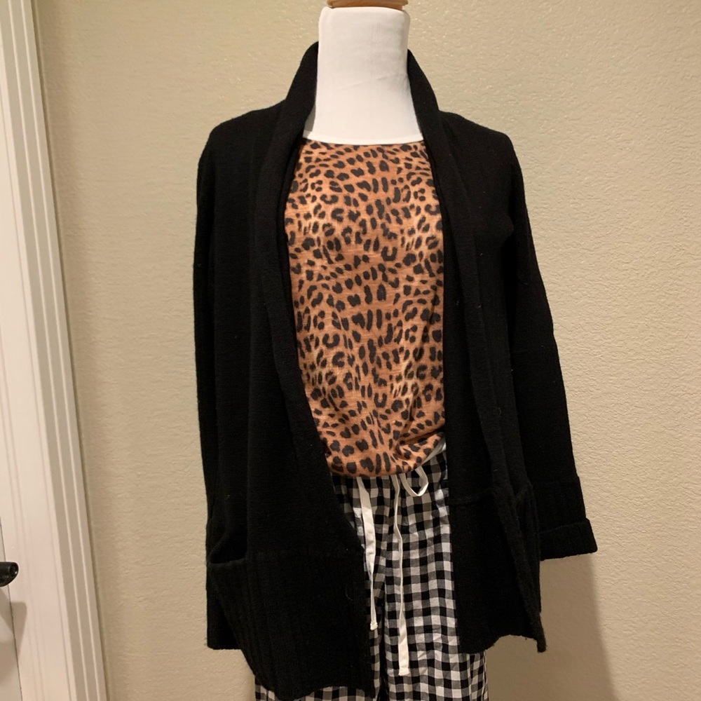 Black wool cardigan size small